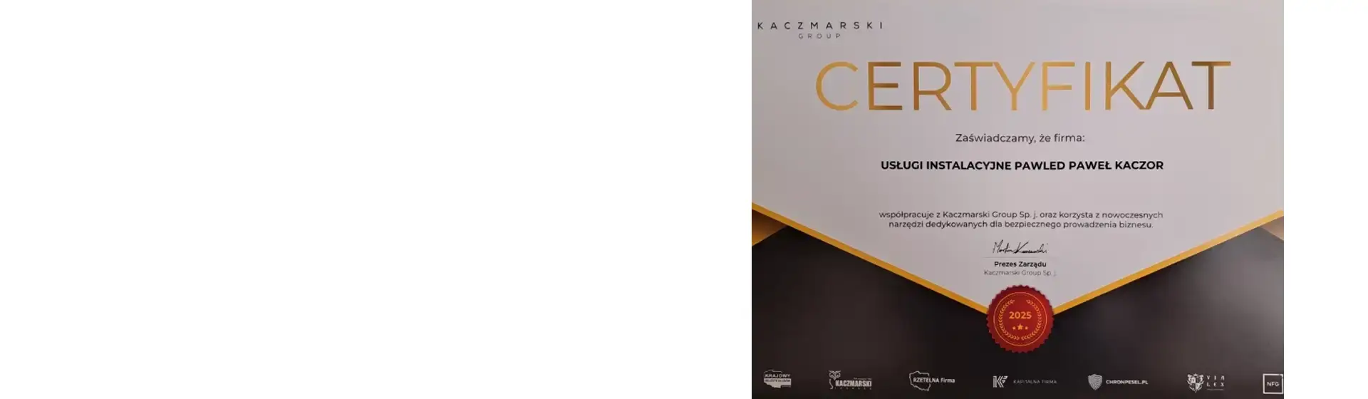 Certyfikat Rzetelna Firma